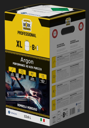 HELVI Bombola gas a perdere PRO 14 litri ARGON 5.0