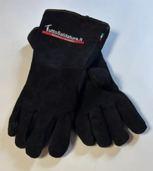 TUTTOSALDATURA Guanti Black ALTA QUALITA' e MORBIDEZZA in pelle crosta , taglia 10