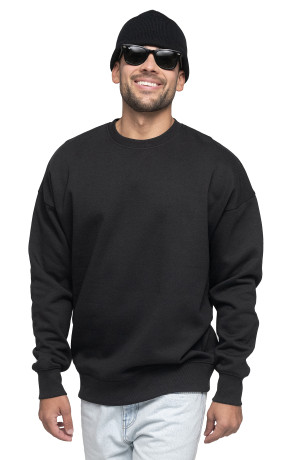 Bluza unisex Crimson Cut Crew Neck - czarna