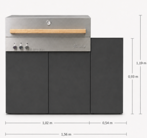 Grillmodul SMAA 003 - Flammkraft Block D Gen. 5 High-End Edelstahl-Gasgrill m...