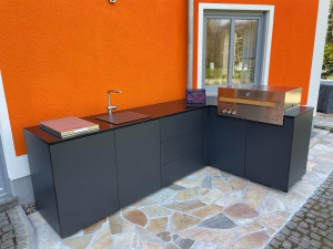 Outdoorküche KAARL 021 L-Küche Flammkraft Block C, Seitenbrenner