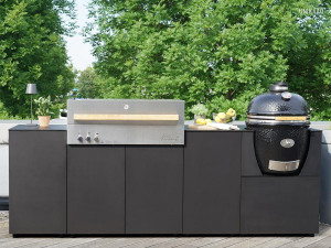 Outdoorküche KAARL 008 mit Flammkraft Block D Gen. 5 und Monolith TWO.55 Smar...