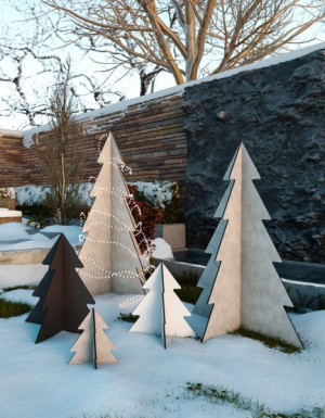 Weihnachtsbaum, wetterfest aus HPL