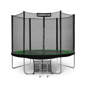 Trampolina dla dzieci z bezpieczną siatką UrboGym Classic 312 cm (10FT) + drabinka + siatka na buty