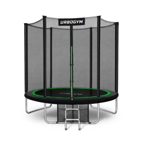 Trampolina dla dzieci z bezpieczną siatką UrboGym Classic 252 cm (8FT) + drabinka + siatka na buty