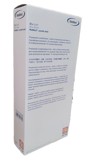 Porefix Jałowe plastry pooperacyjne 10x25 cm 25 sztuk Maimed