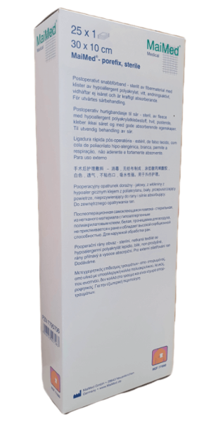 Porefix Jałowe plastry pooperacyjne 10x30 cm 25 sztuk Maimed