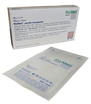 Porefix Jałowe transparentne plastry pooperacyjne 10x20 cm 25 sztuk Maimed