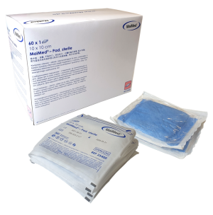 Jałowe kompresy chłonne 10 cm x 10 cm PAD 60 sztuk Maimed