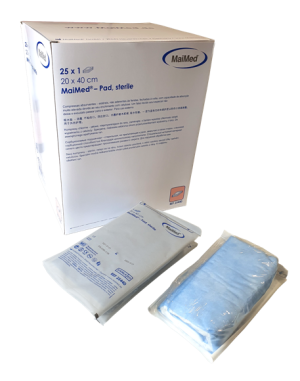 Jałowe kompresy chłonne 20 cm x 40 cm PAD 25 sztuk Maimed