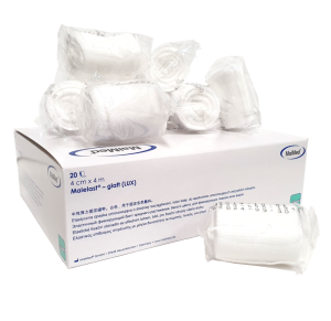 Elastyczne opaski mocujące 4 cm x 4 m bandaż 20 sztuk Glatt Lux Maimed