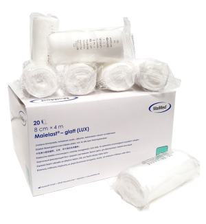 Elastyczne opaski mocujące 8 cm x 4 m bandaż 20 sztuk Glatt Lux Maimed