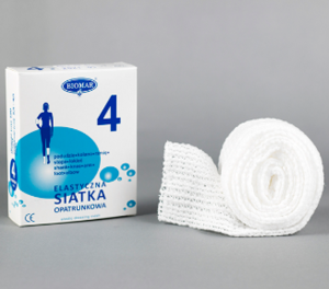 Elastyczna siatka opatrunkowa ( NR 4 ) na łydkę kolano stopę ramię łokieć 4,5 cm x 1 m Biomar