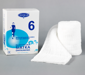 Elastyczna siatka opatrunkowa ( NR 6 ) na głowę ramię podudzie kolano 6,5 cm x 1 m Biomar