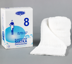 Elastyczna siatka opatrunkowa ( NR 8 ) na udo głowę biodra 9,5 cm x 1 m Biomar
