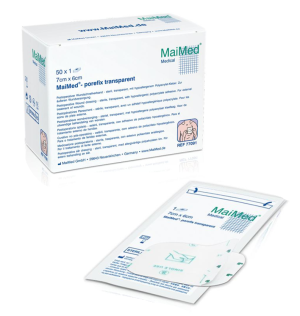 Porefix Jałowe transparentne plastry pooperacyjne 6x7 cm 50 sztuk Maimed