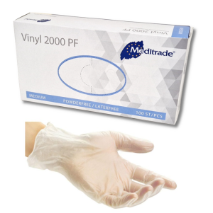Rękawice winylowe bez pudru Vinyl 2000 PF 100 sztuk Meditrade