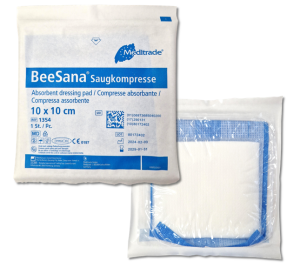 Kompres wysoko chłonny jałowy 10x10 cm MEDIPAD 1 sztuka Meditrade