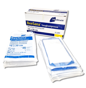 Kompresy wysoko chłonne jałowe 10x20 cm MEDIPAD 30 sztuk Meditrade