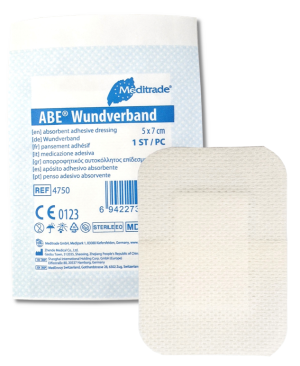 Opatrunek plaster pooperacyjny jałowy ABEfix 5x7 cm 1 sztuka Meditrade