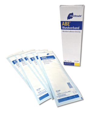Opatrunki plastry pooperacyjne jałowe ABEfix 10x35 cm 25 sztuk Meditrade
