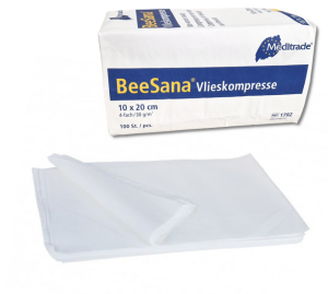 Kompresy włókninowe niejałowe niemieckie 10x20 cm 4 warstwy 100 sztuk BSV Meditrade