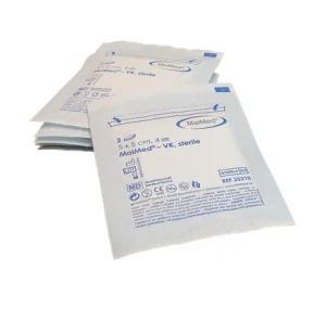 Kompresy włókninowe jałowe 5 cm x 5 cm 4 warstwy 1 x 2 sztuki VK Maimed
