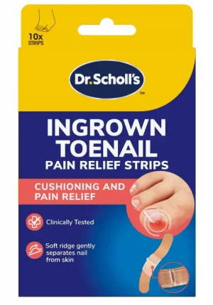 Scholl paski przeciwbólowe na wrastające paznokcie stóp 10 sztuk