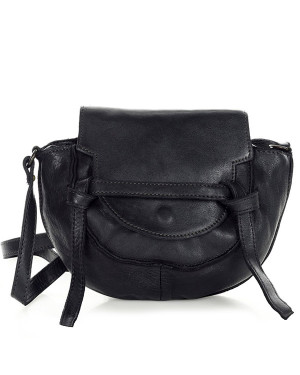 Marco Mazzini Torebka listonoszka skórzana saddle bag czarny