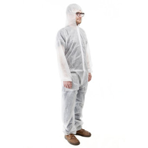 Combinaison jetable blanche avec cagoule Mutexil