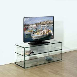TV-Glastisch Cassone Maßanfertigung Glasmöbel – in Deutschland produziert
