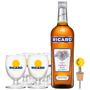 Paket Ricard + 6 Gläser Ballons + Ausgiesser