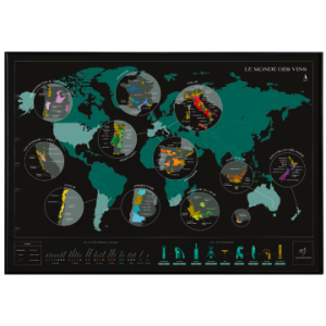 1020 Dégustations Carte à gratter - Le monde des vins