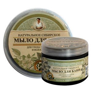 Mydło ziołowe czarne bania 500ml Babcia Agafia