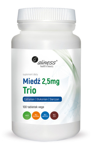 Miedź Trio 2,5mg 100 kapsułek Aliness