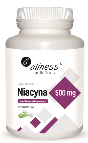 Niacyna B3 500mg 100 kapsułek Aliness