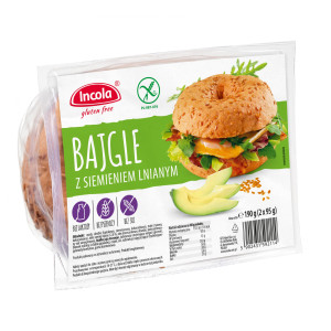 Bajgle z Siemieniem lnianym bezglutenowe 2*95g Incola