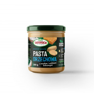 Pasta orzechowa Miód + wiórki kokosowe 300g Targroch