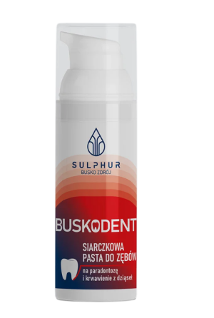 Siarczkowa pasta do zębów na paradontozę i krwawienie dziąseł bez fluoru 75g SULPHUR