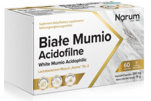 Białe Mumio Acidofilne 250 mg 60 kapsułek Narum