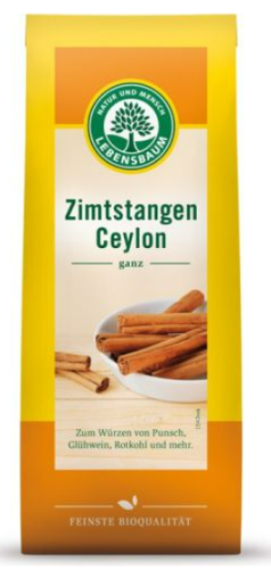 Cynamon cejloński laski 6szt LEBENSBAUM BIO