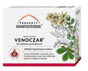 Venoczar ulga dla nóg 60 tabletek Produkty Bonifraterskie