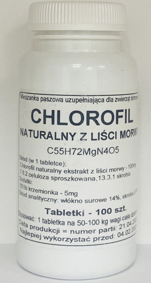 Chlorofil naturalny - tabletki - 100mg Podkowa