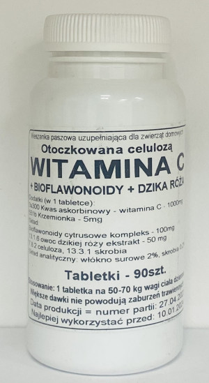 Kompleks - Witamina C + bioflawonoidy + dzika róża - tabletki 90szt. Podkowa