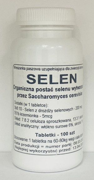 Selen organiczny tabletki 200 mcg selenu 100 tabletek Podkowa
