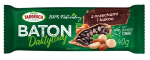 Baton daktylowy z orzechami i kakao 40 g TarGroch