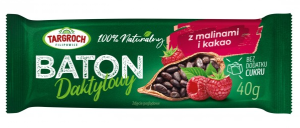 Baton daktylowy z malinami i kakao 40 g TarGroch