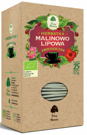 Herbatka Malinowo-Lipowa EKO (25×2,5 G) Dary Natury