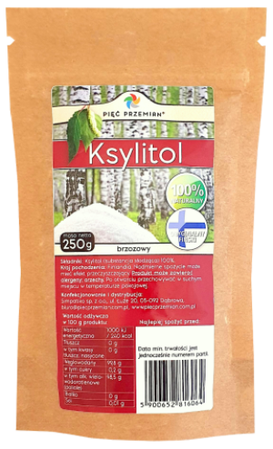 Ksylitol cukier brzozowy 250g Pięć Przemian