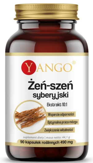 Żeń-szeń Syberyjski 490mg 90 kapsułek Yango